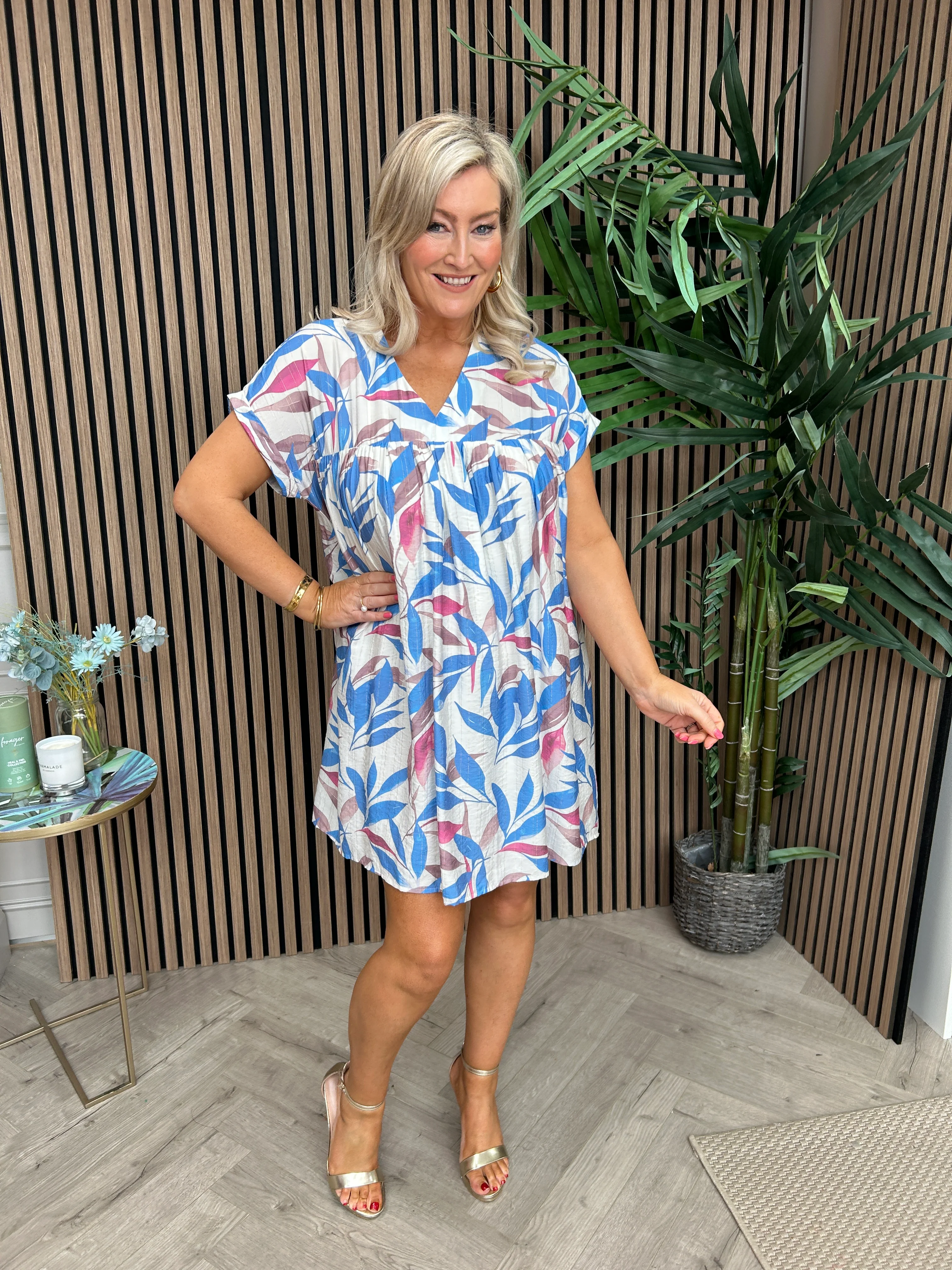 Riley Blue Romper Dress - Image 3