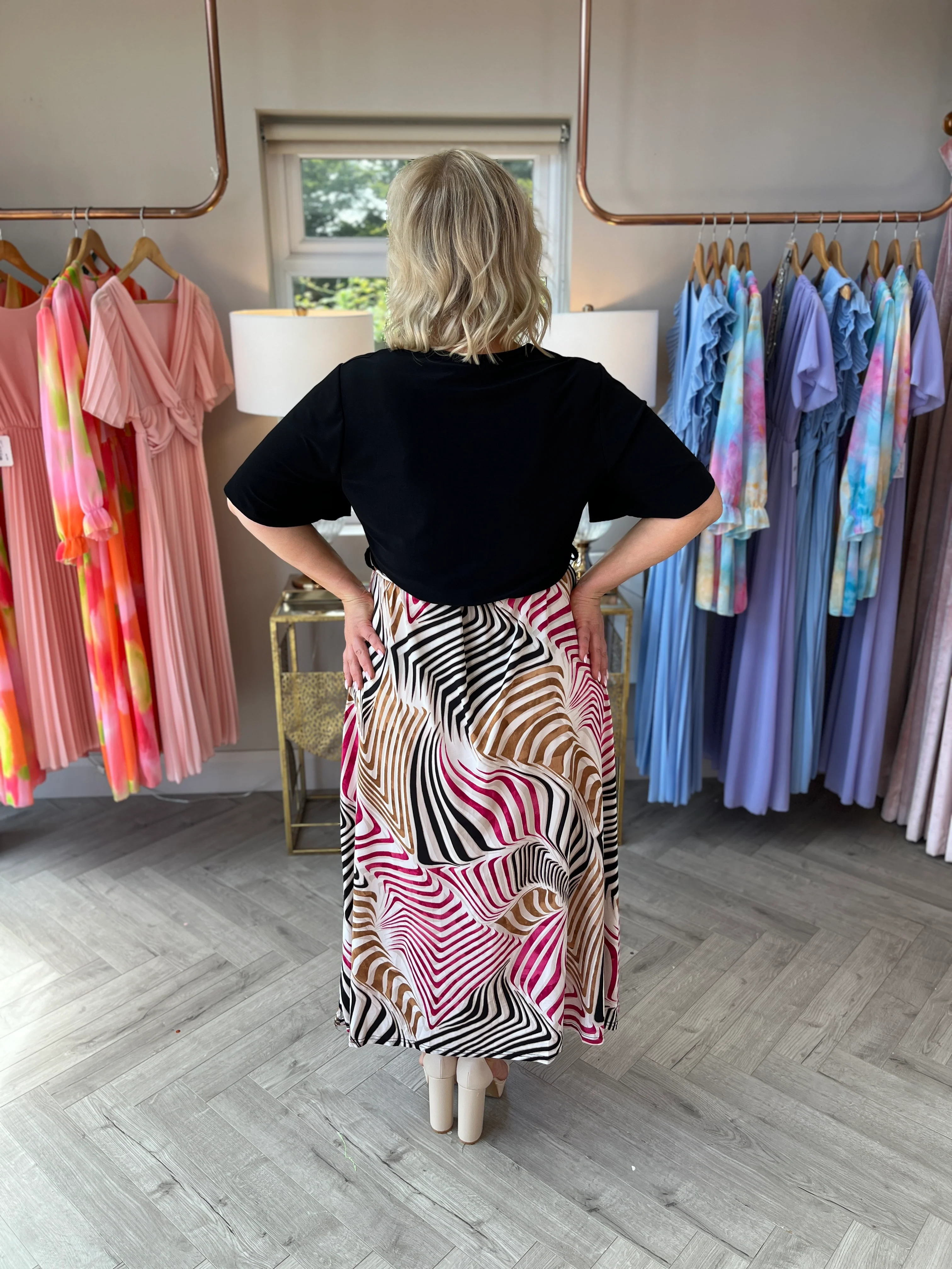 Santina Pink Dress Plus - Image 3