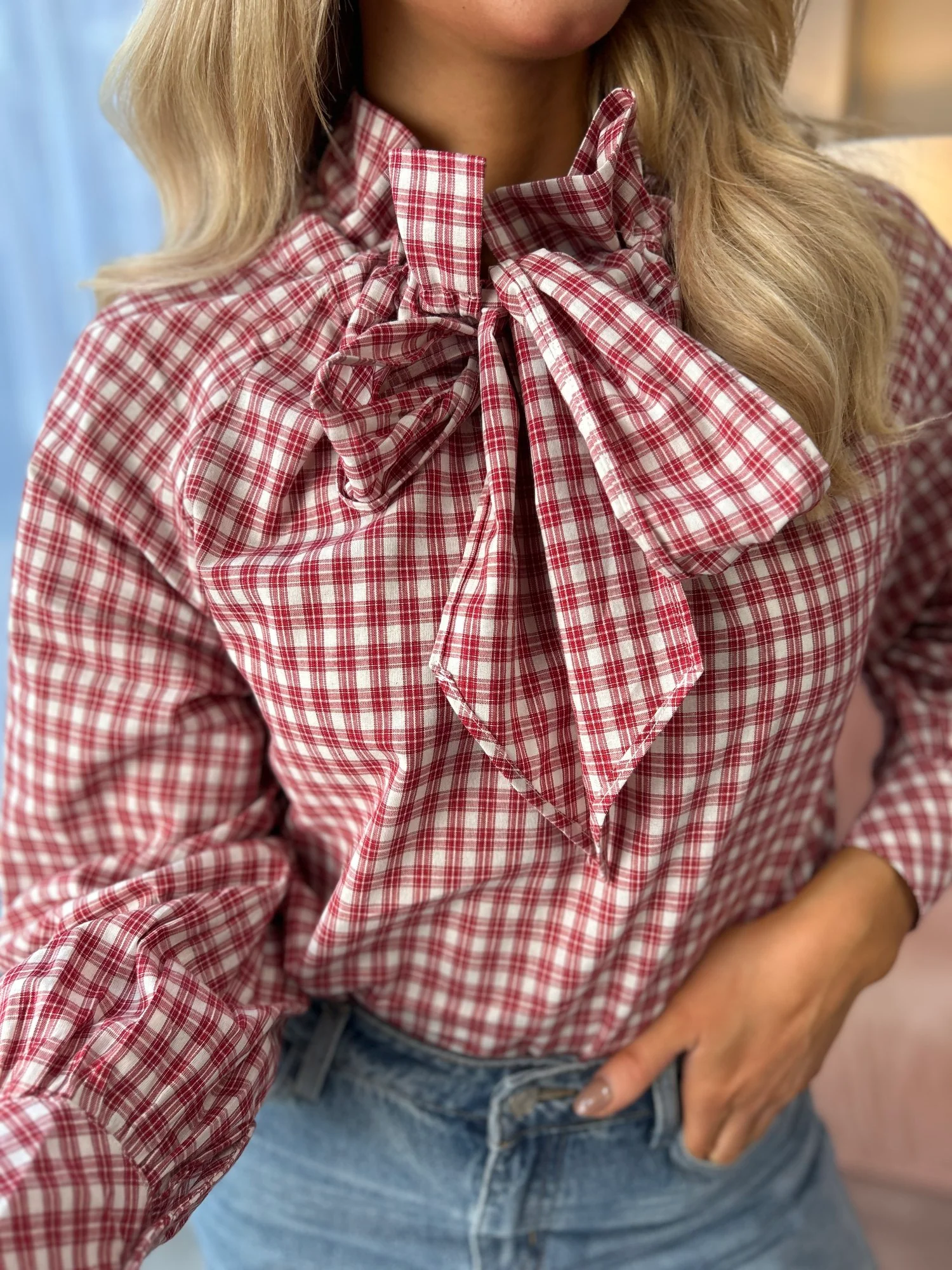Savannah Check Ruffle Shirt - Image 5