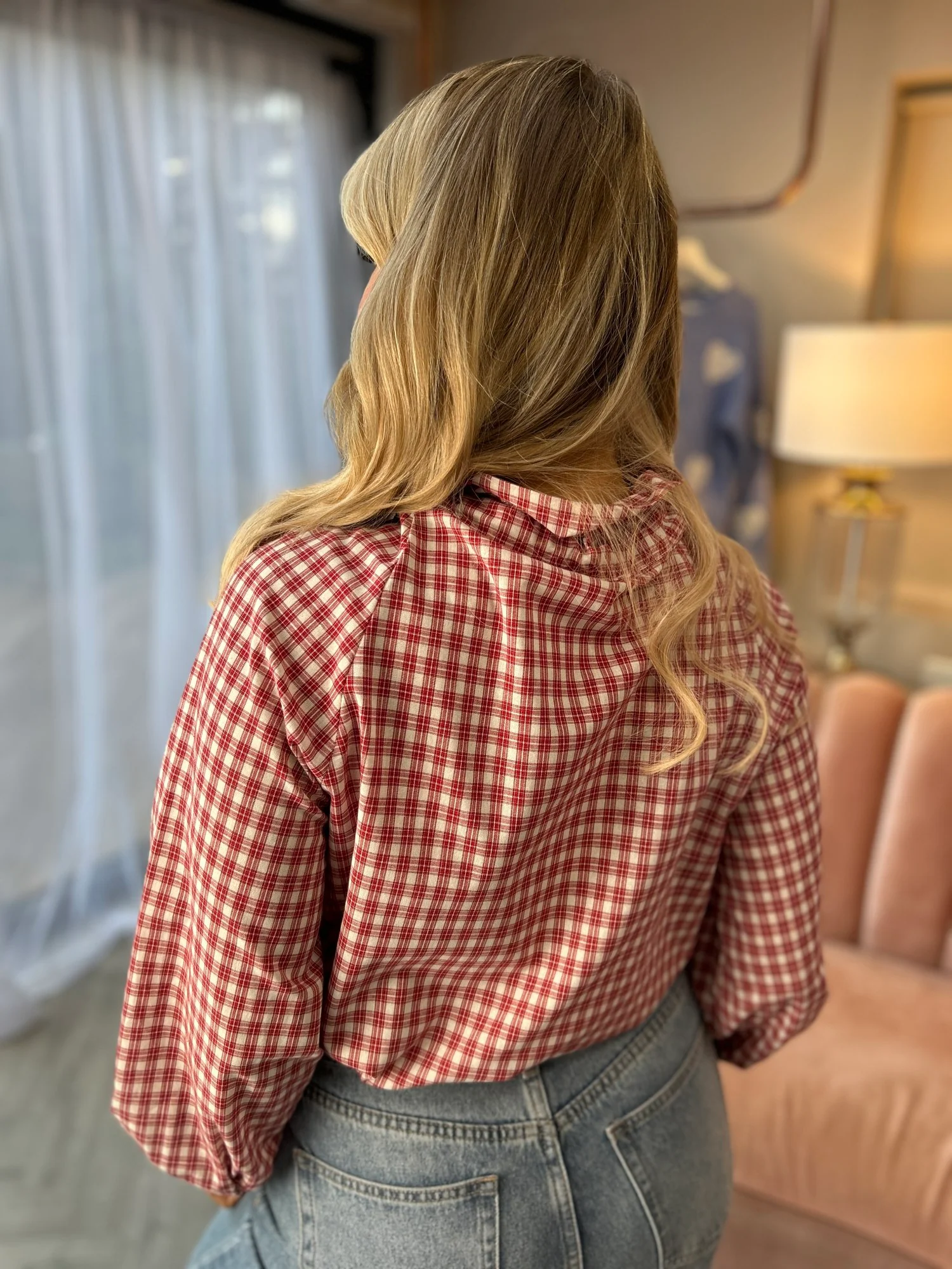 Savannah Check Ruffle Shirt - Image 9