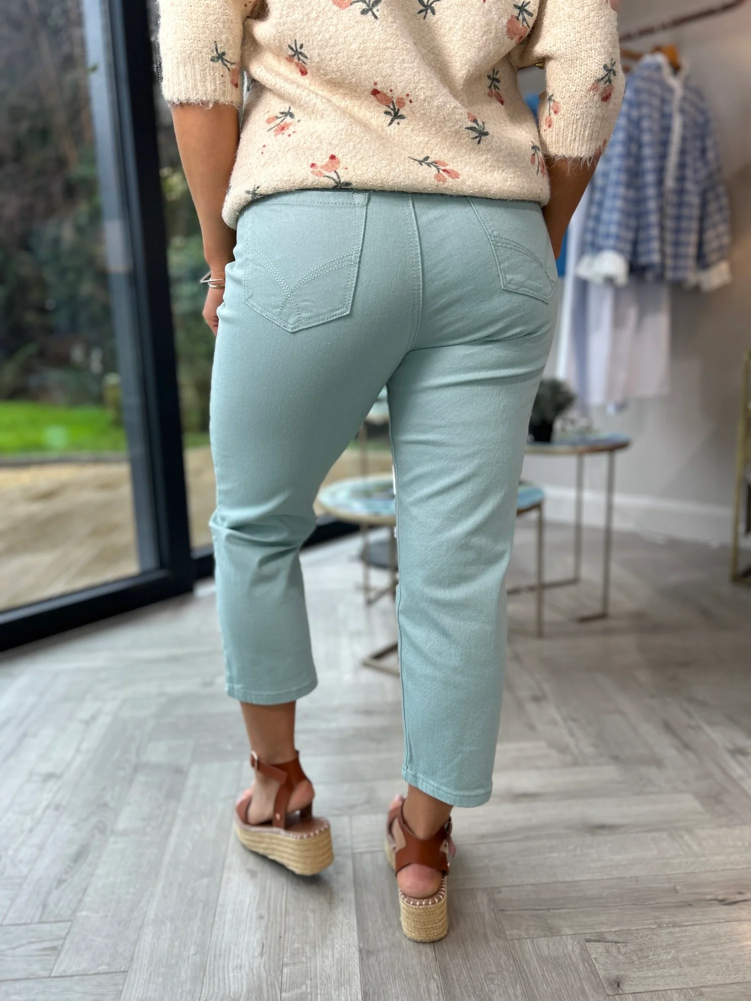 Siobhan Mom Jeans Aqua - Image 4