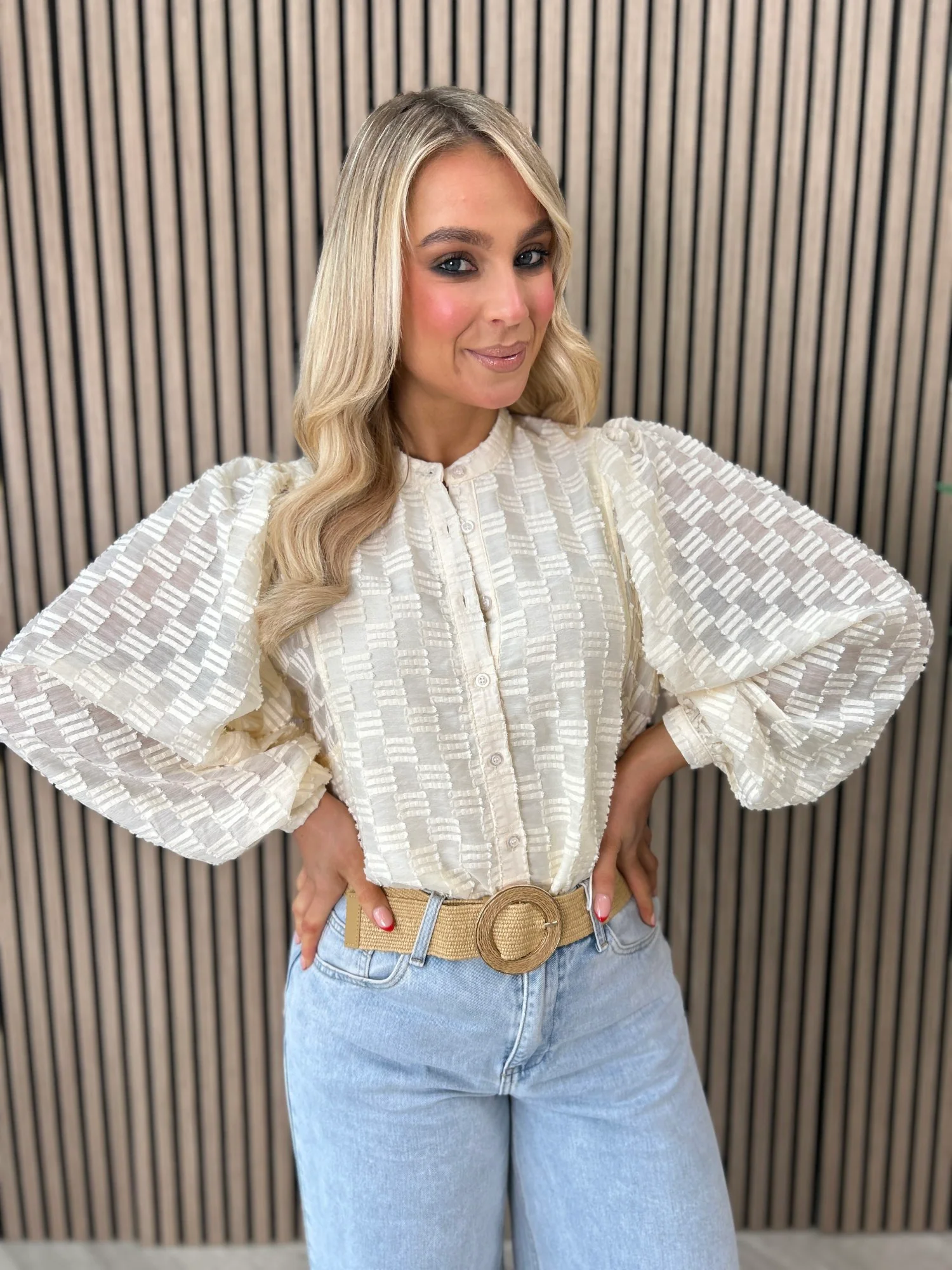 Zuri Blouse Cream - Image 5