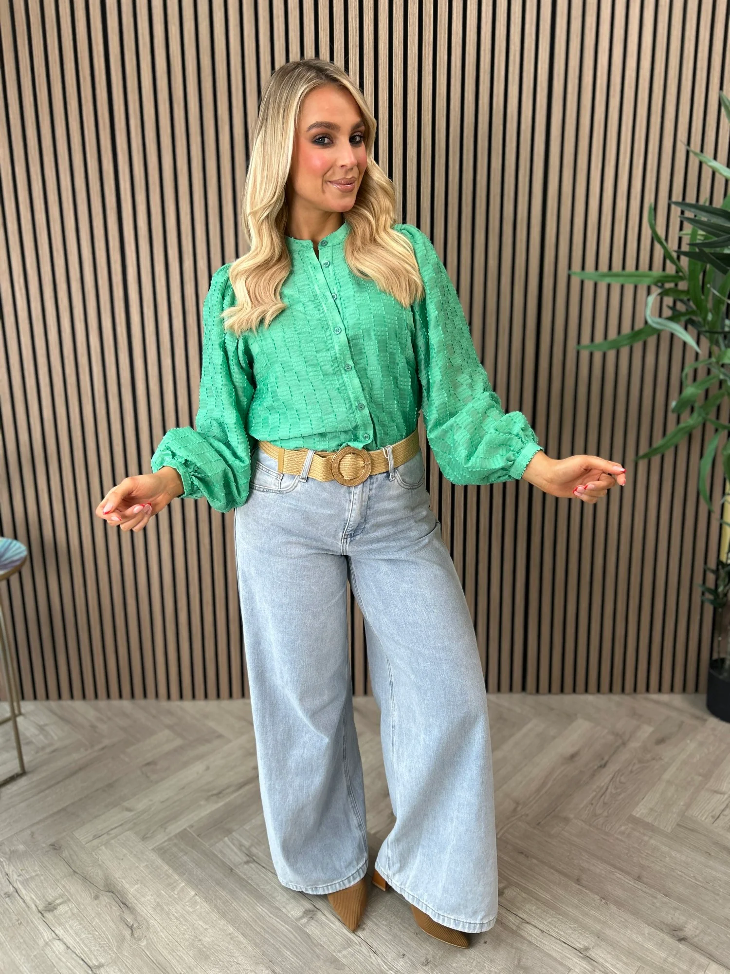 Zuri Blouse Green - Image 2